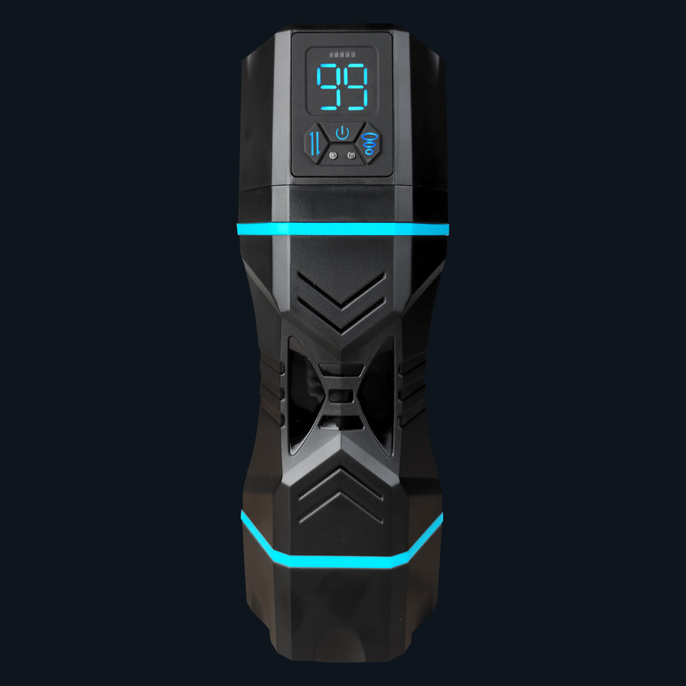 Kate blowjob simulator, front view with digital display and control buttons