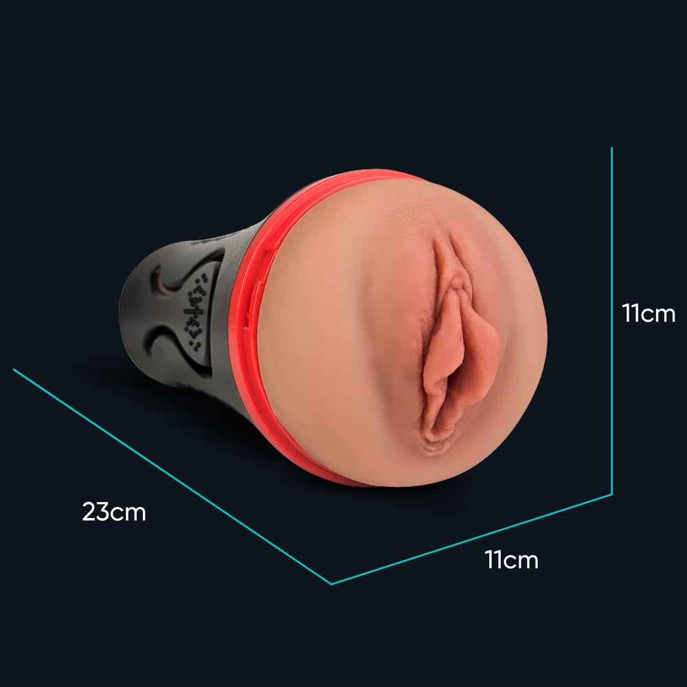 Dimensions of Lindsey pocket pussy: 23 cm long, 11 cm wide, 11 cm high