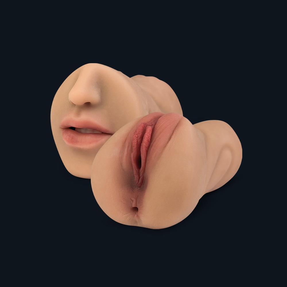 Emily Pocket Pussy 3 in 1 mit Mund-, Vaginal- und Anal-Öffnung, Vorderansicht